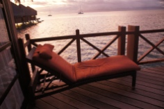 Overwater Bungalow deck at the InterContinental Resort Tahiti