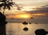 Sunset at the InterContinental Resort Tahiti